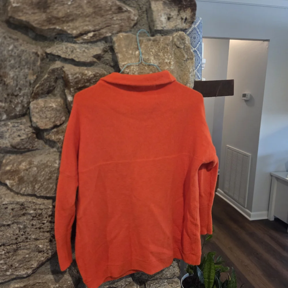 Free People Vibrant Orange Turtleneck Sweater - Picture 7 of 8